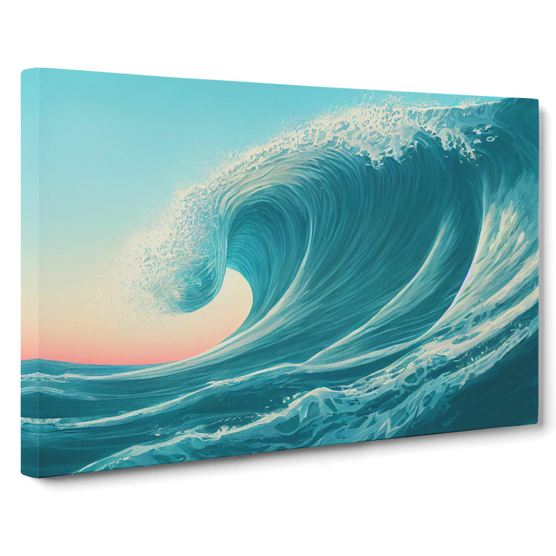 Handsome Ocean Wave - Wrapped Canvas, 35cm H x 50cm W x 3cm D