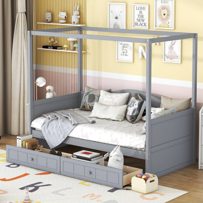 Canopy Day Bed With 2 Drawers