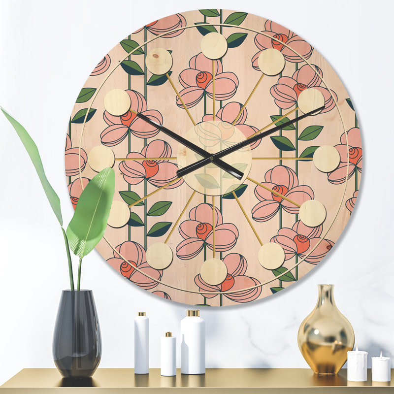 Horloge murale Floral, Moyen