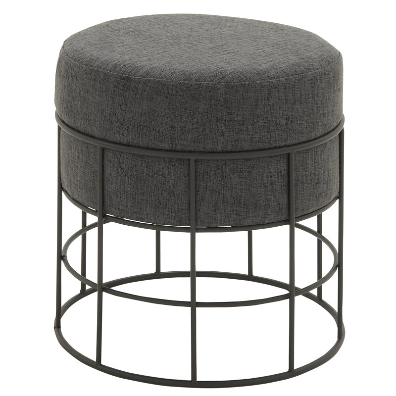 Repose-pieds avec coussin Deepmala, gris