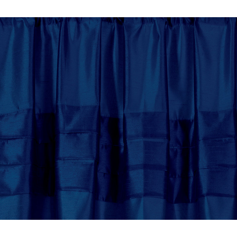 Stolz Solid Colour Tailored Window Valance, Navy