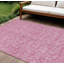 Tapis intérieur lavable floral 10 pi x 14 pi rosé et ivoire