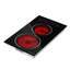 Plaque de cuisson électrique, 12 po, 2 brûleurs, surface de cuisson portative en céramique 1800 W, commande tactile, 9 niveaux de chaleur, 120 V