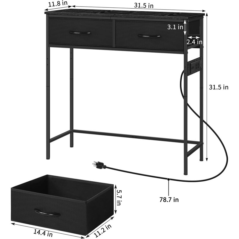 Console 31,5 po Contrell, Noir