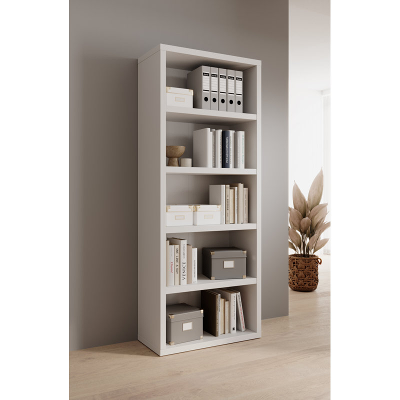 Makensi 201cm H Plastic Standard Bookcase, 201cm H x 80cm W x 38cm D