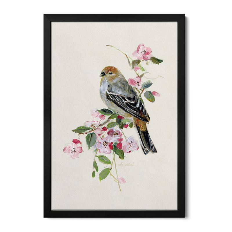 «Spring Song Goldfinch», reproduction d'art murale, affiche de galerie, H 24 po x l 16 po