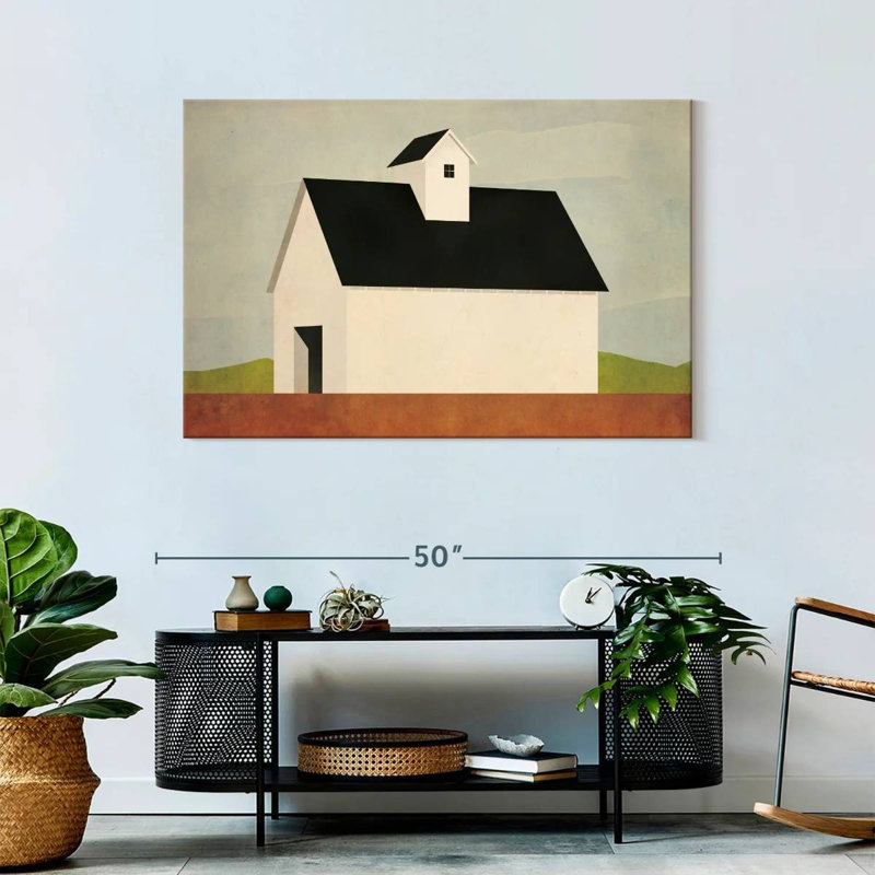 Fall Barn, 30" H x 45" W