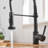 Black Kitchen Faucet With Pull Down Sprayer | Single Handle Single Lever Sink Faucet | Gift Idea