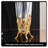 European-Style Crystal Glass And Copper Inlaid Vase: Luxurious Living Room Flower Arrangement Holder For TV Stand, Entryway - High-End Elegance And Sophistication