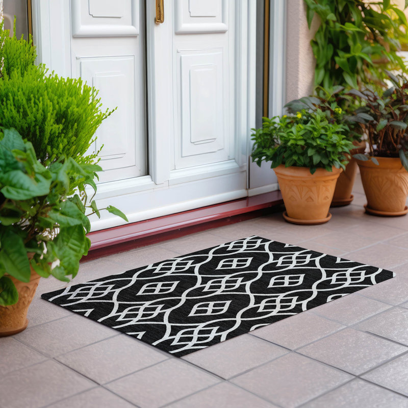 Tapis intérieur / extérieur mâle avec envers antidérapant, Rectangle 1 pi 8 po x 2 pi 6 po