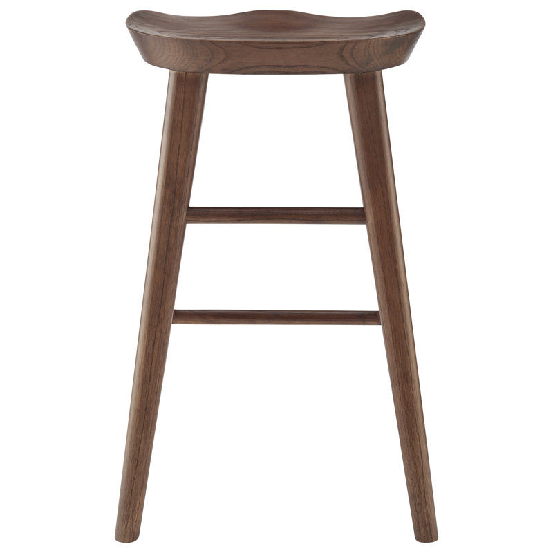 Tabouret de bar et de comptoir Anzie, Tabouret de comptoir (siège d'une hauteur de 25,8, Noyer