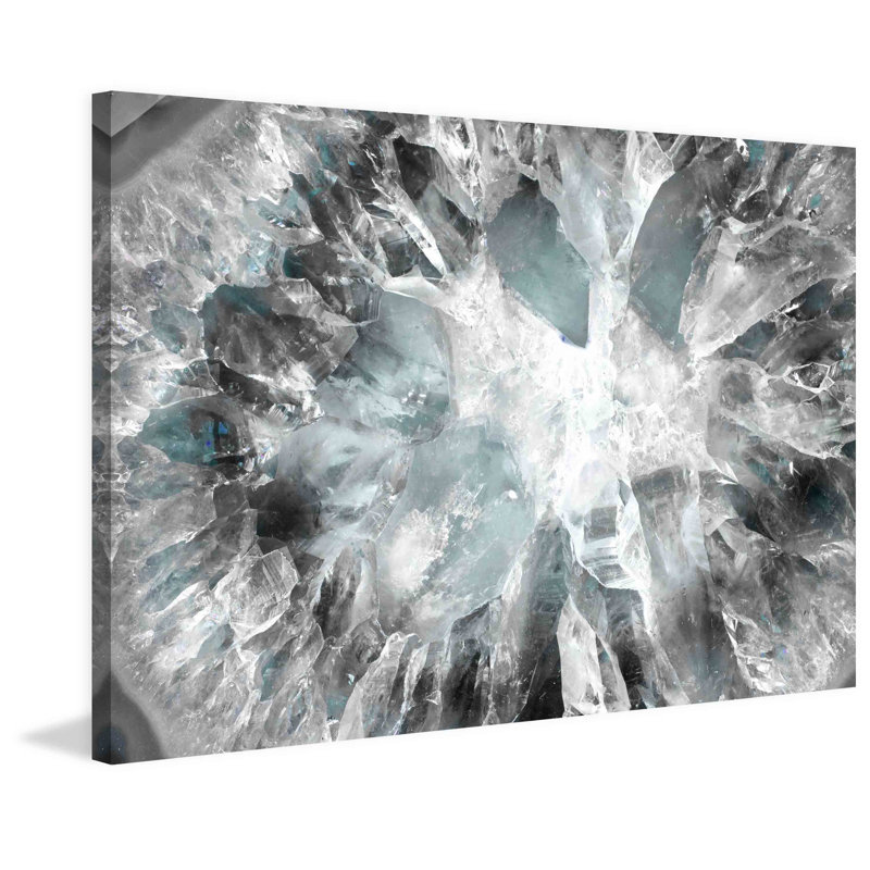 « cristallin blanc », reproduction d’art sur toile tendue, H 12 po x l 18 po x P 1,5 po