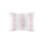 Édredon simple TG avec feuilles de médaillon corail - doux, accents de broderie, ensemble de literie à drap plat, microfibre-122457010-122457015