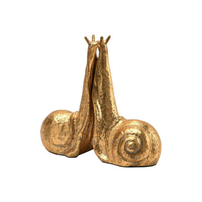 Serre-livres décoratif en escargot patiné, ensemble de 2