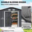 Barnesville 13 x 11ft Metal Garden Shed Waterproof Galvanised-2102820108