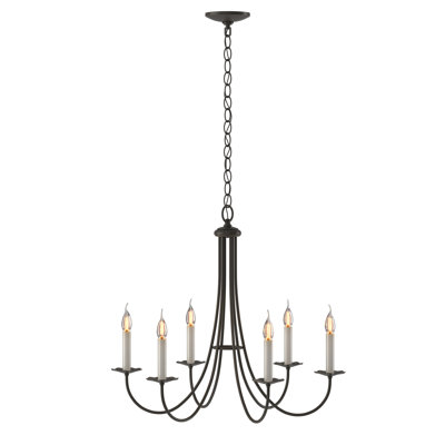 Simple Sweep 6-Light Candle Style Classic/Traditional Chandelier