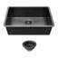 33"X19"X9" Gunmetal Black Undermount  Kitchen Sink 16 Gauge Single Bowl With Drain Assembly