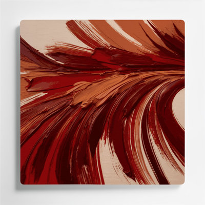 Lyrical Abstraction 9 Red Metal Wall Art