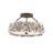 Oyster Shell Acrylic Semi Flush Mount