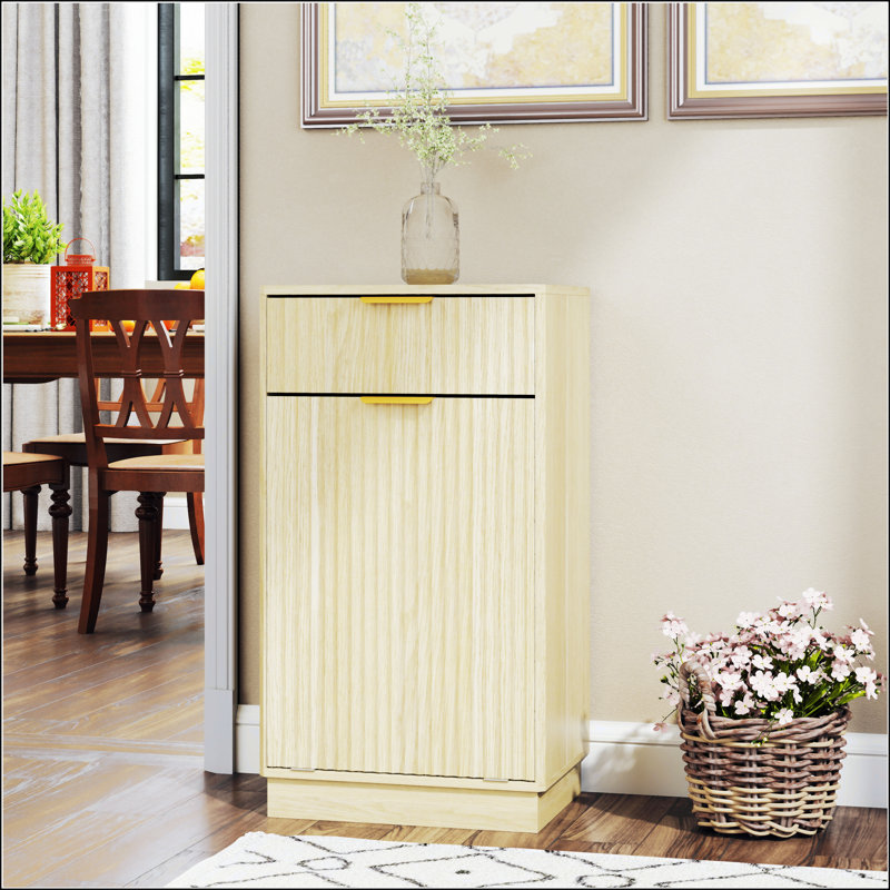 Armoire à poubelle inclinable 10 gallons Woodgrain