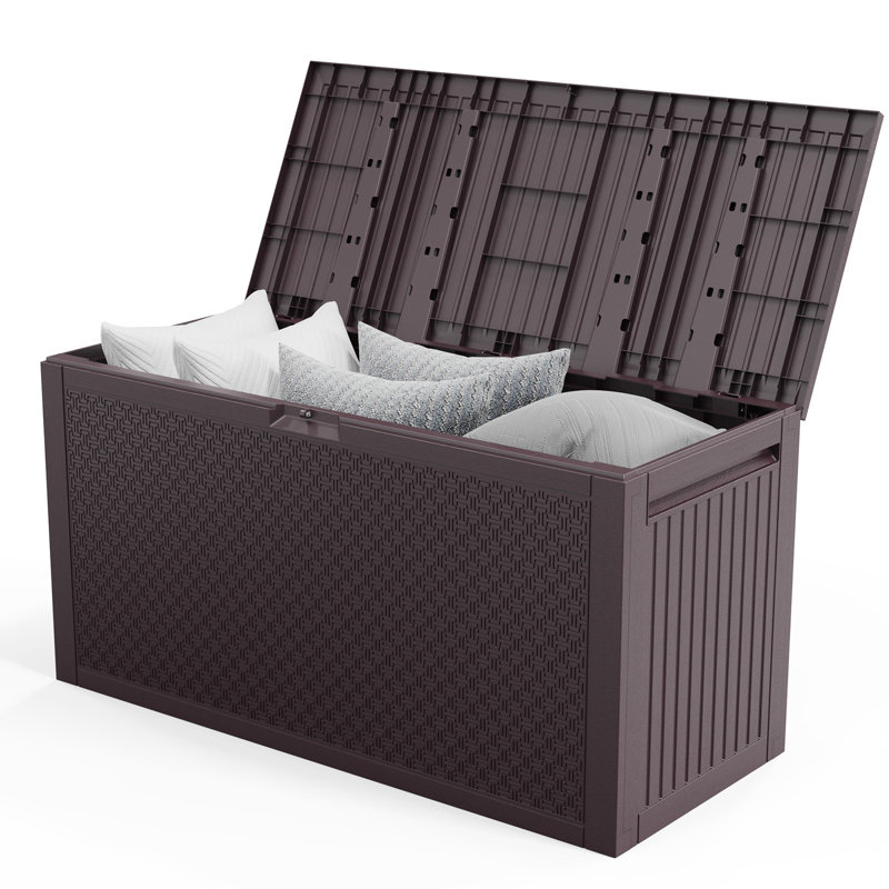 Boîte de rangement pour armoire verrouillable 90 gallons, Brun