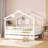 Zhayne Wooden House Bed with Trundle-1451600451-1451600449
