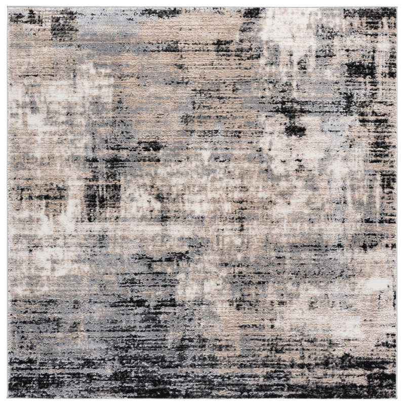 Sable 100 Performance Abstract Rug, Square 6'7"