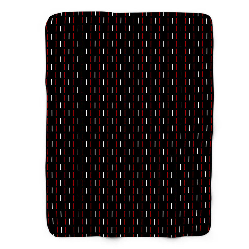 Écarlate noir - couverture sherpa 1 pièce de qualité supérieure 0148, L 60 po x L 80 po