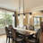 Oleanna 4-light Farmhouse Linear Pendant With Cylindrical Glass Shades