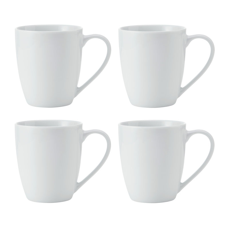 Mikasa Chalk Porcelain Mugs, 380ml, White