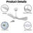 28" Ultra-Quiet Modern Ceiling Fan with 3-Color LED Lighting, Energy-Saving DC Motor & Remote, 3 ABS Blades-1852549628