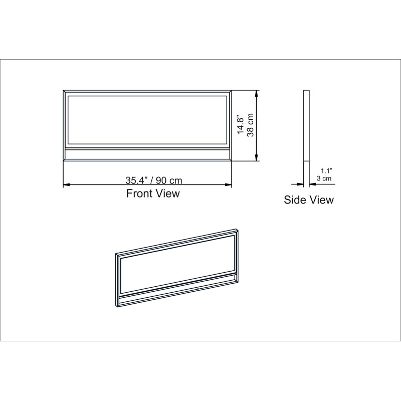 Console 35" pois, Blanc