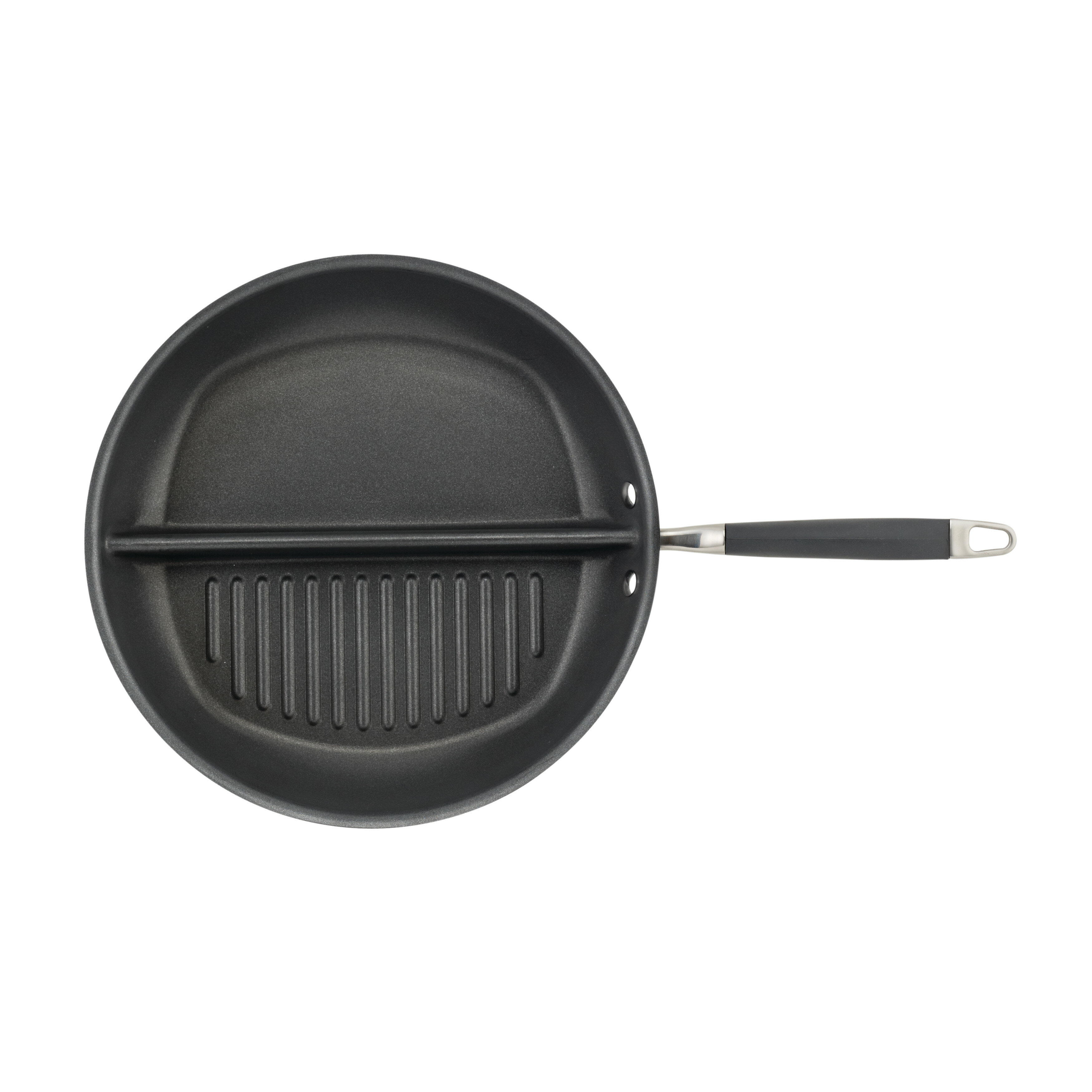 Anolon Advanced Hard-Anodized Nonstick Divided Grill and Griddle Pan, 12.4- Inch  Reviews Wayfair