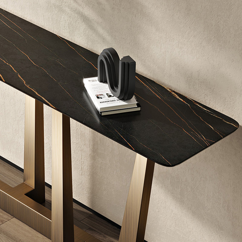 Console de style italien simple et luxueuse, H 31,5 po x l 55,1 po x P 15,7 po