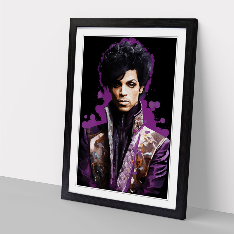 Prince Art Deco - Framed Print, Black, 34cm H x 25cm W x 2cm D