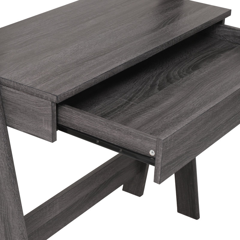 Sessimore 33" W Manufactured Wood Leaning Ladder Desk , Charred Black