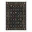 Tapis floral noir / vert lavable à la machine avec envers antidérapant-133591287