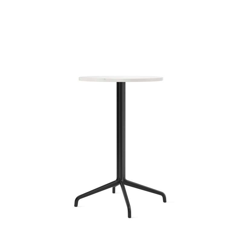 Harbour Round Dining Table, 23.6" W x 23.6" L, Counter Height, Off White Marble