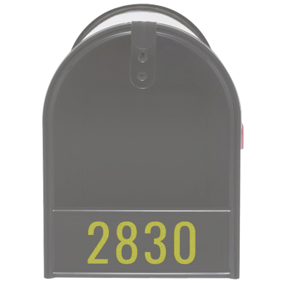Vinyl Text & Numbers Mailbox Cover VWAQ 