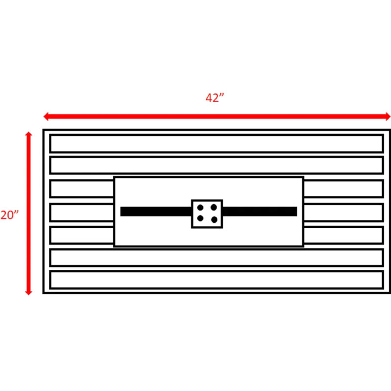 Table de foyer d'extérieur en acier de 42 po de largeur avec couvercle, H 25 po, noir, moderne, flamme réglable, niveau en acier inoxydable