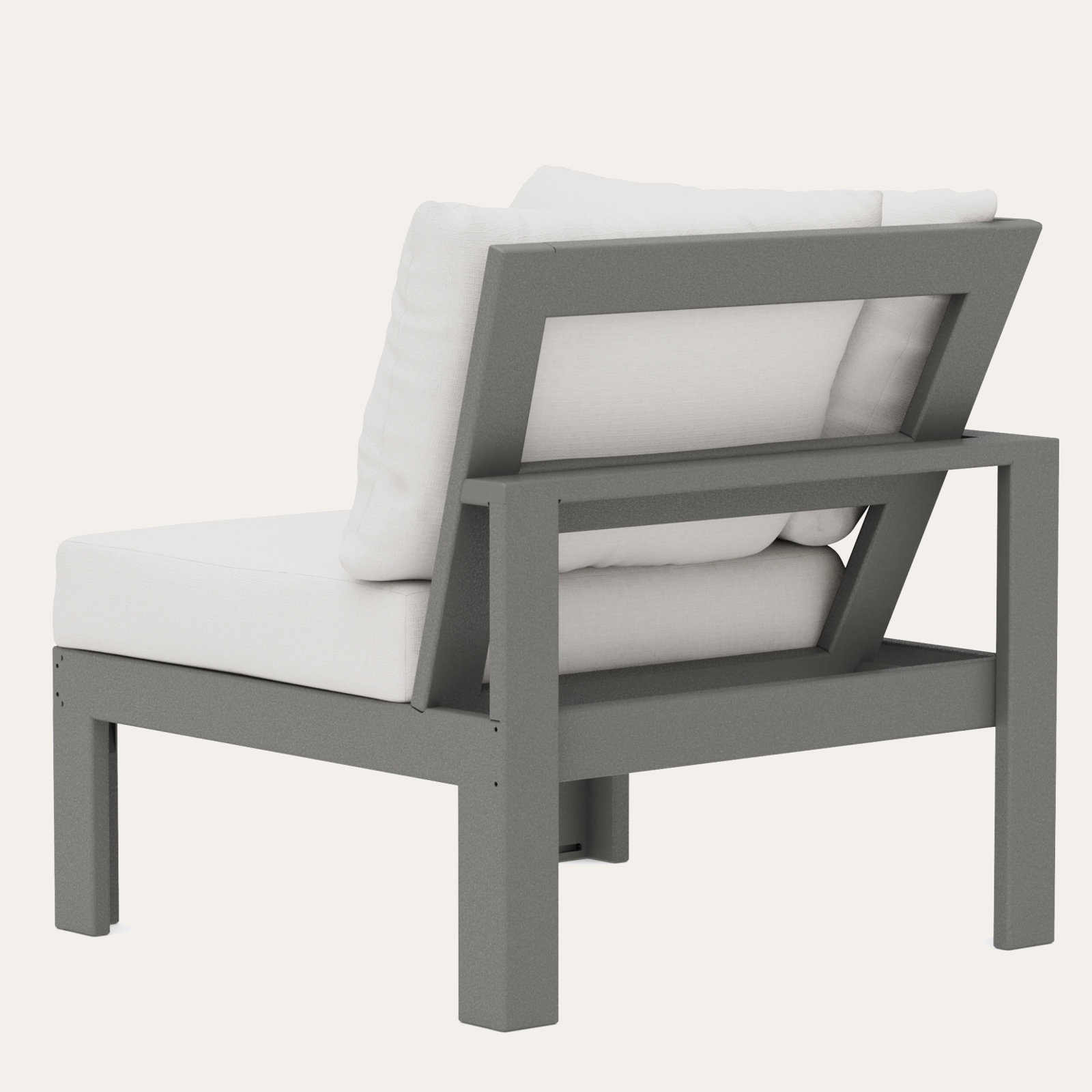 Edge Patio Lounge Chair, Natural, Slate Gray