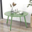 Table basse ronde en acier pour patio, grande table d'appoint extérieure résistante aux intempéries, l 27,5 po x P 27,5 po-947313374