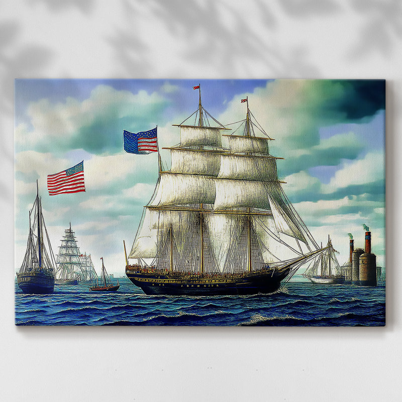 Nautical Series-XLV -Galerie enveloppée Cavas, 24 x 36