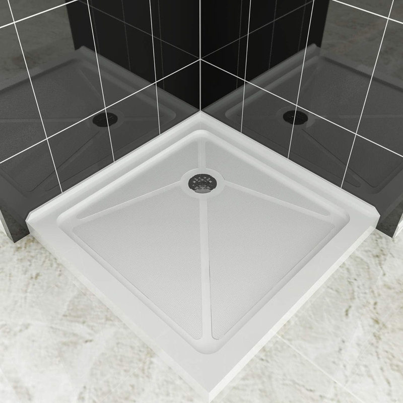 Base de douche carrée à double seuil l 34 po x P 34 po