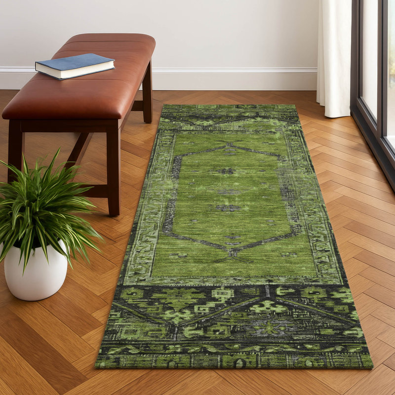 Premium Machine Washable Lubbers AMF1727 Global Rug, Runner 2'3" x 7'6"