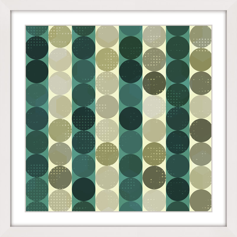 " Alternating Rows " by Marmont Hill, 32" H x 32" W x 1.5" D, White Framed