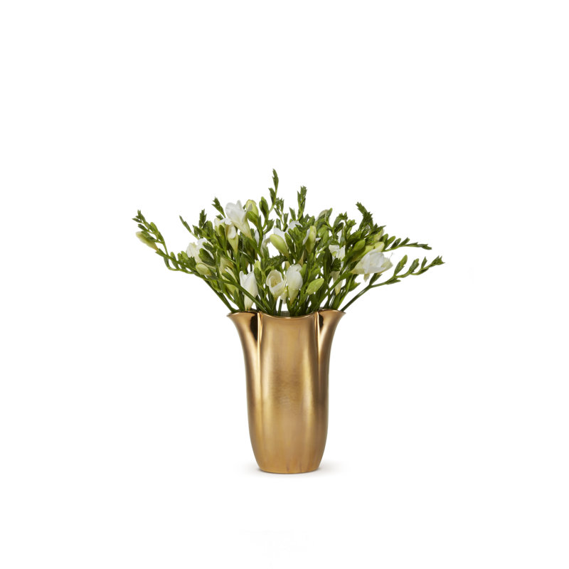 Gold-Plated Ceramic Novelty Table Vase