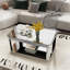 Table basse Baked Table de centre rectangulaire moderne en verre | Idée de cadeau