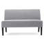 Tissu gris de 50 po revêtu de tissu gris, structure en bois massif durable, lin doux et style élégant pour votre espace de design contemporain