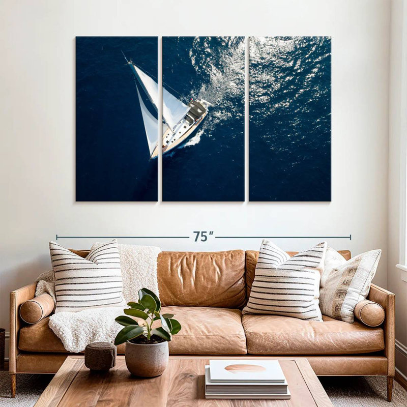 Mehar Yachting On Open Sea, 42" H x 65" W